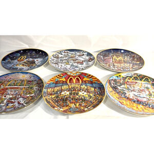 VTG McDonald’s Golden Moments Dinner Set All Over Display Plate Display Set Of 6